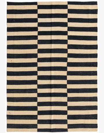 4' 1 x 5' 10 Hand Woven Kilim Modern Wool Rug