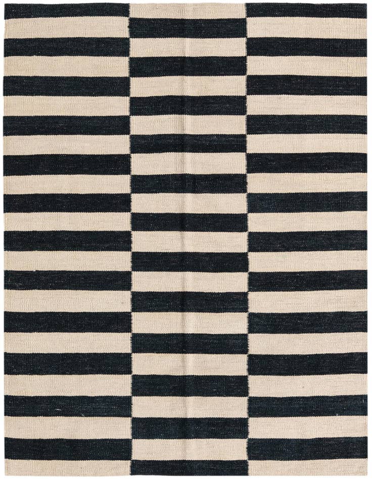 Detail image of 3' 5 x 5' Hand Woven Kilim Modern Wool Rug