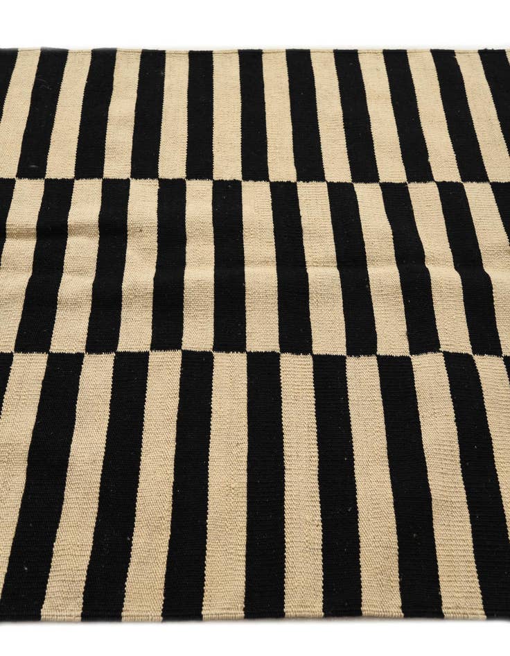 Detail image of 3' 5 x 4' 7  Hand Woven Kilim Modern Wool Rug