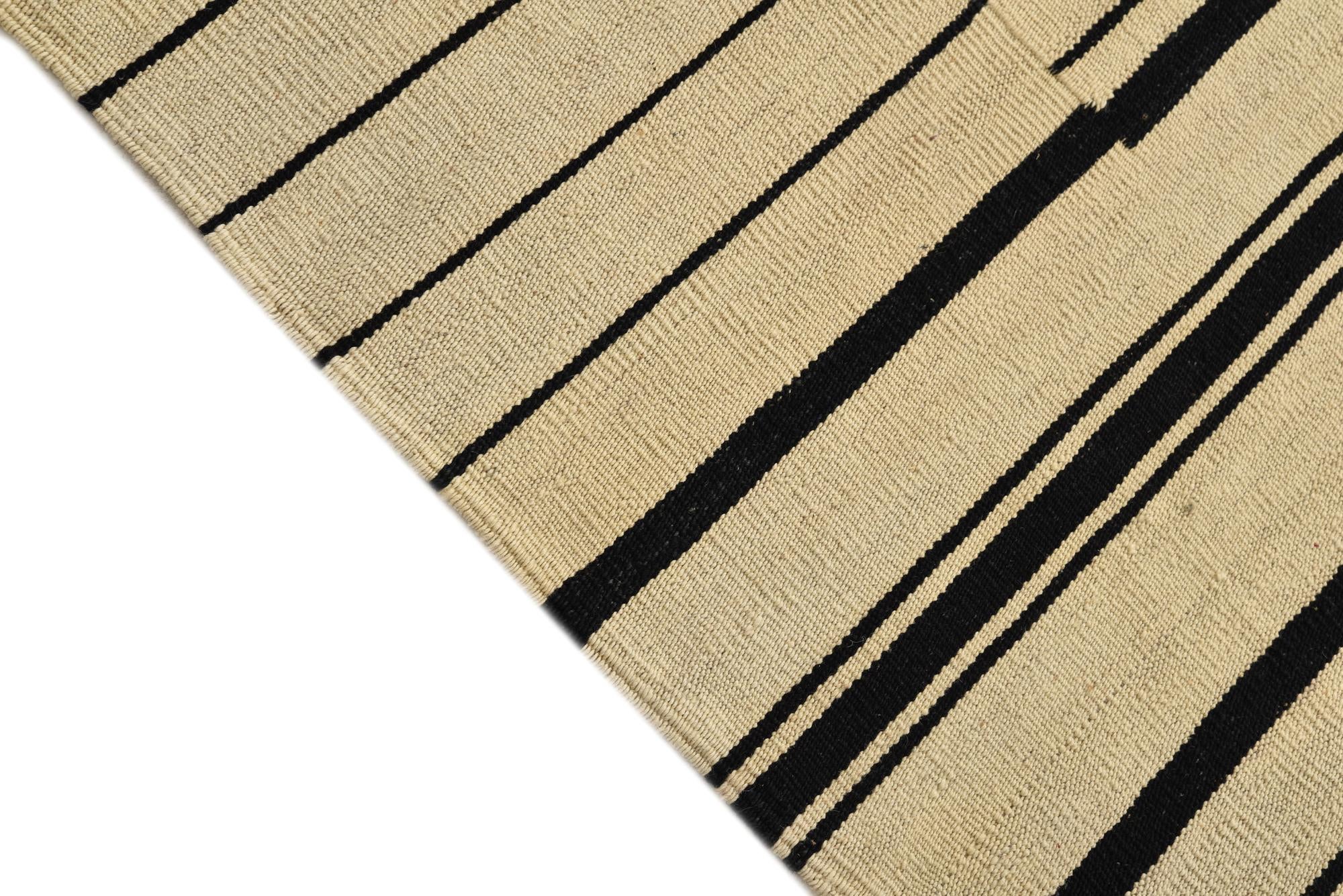 4' 1 x 5' 10 Hand Woven Kilim Modern Wool Rug