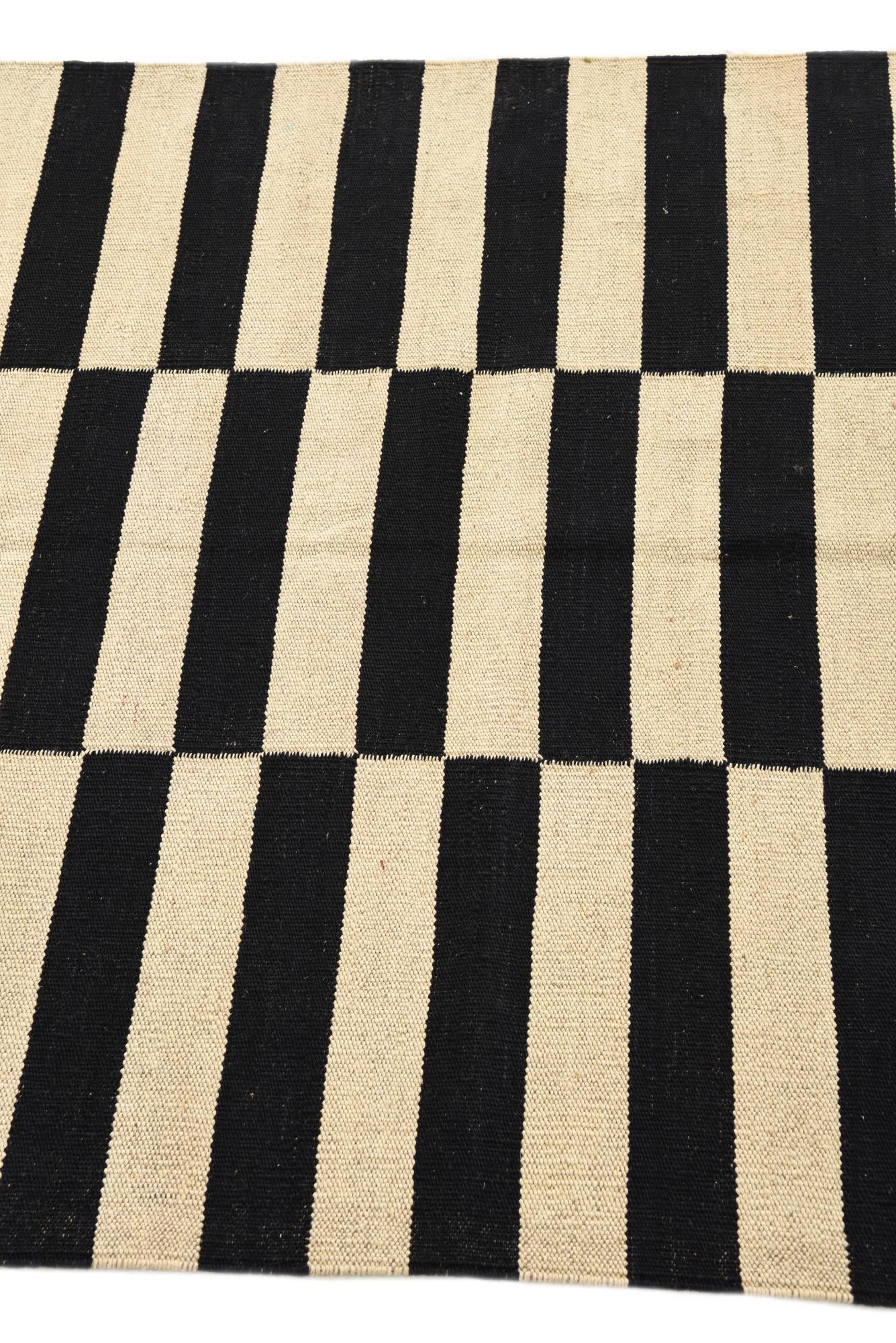 3' 4 x 4' 9 Hand Woven Kilim Modern Wool Rug