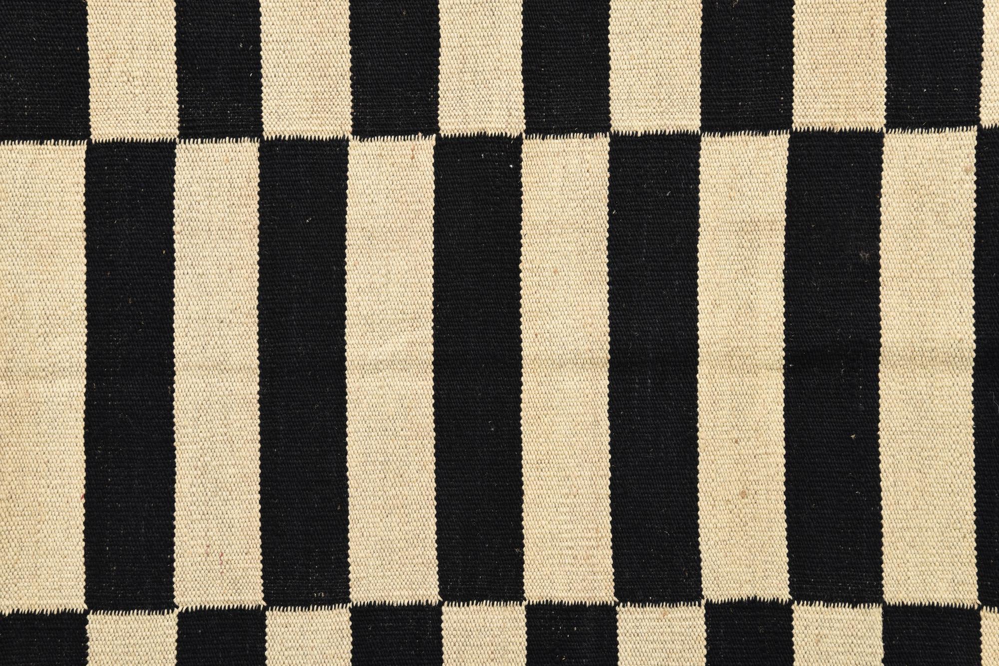 3' 4 x 4' 9 Hand Woven Kilim Modern Wool Rug