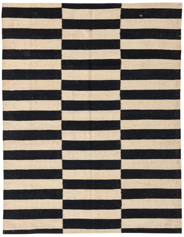 Detail image of 3' 4 x 4' 9 Hand Woven Kilim Modern Wool Rug