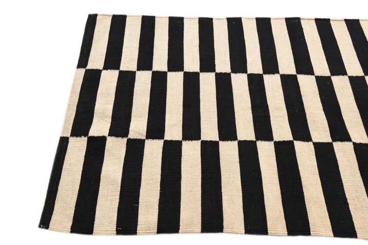 3' 4 x 4' 9 Hand Woven Kilim Modern Wool Rug