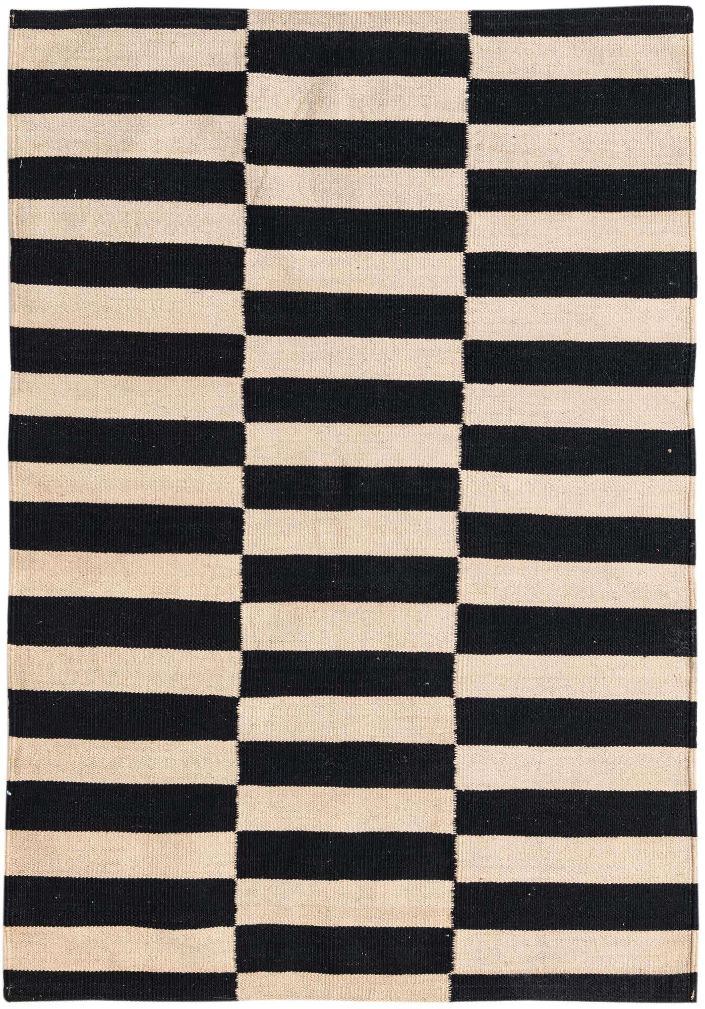 3' 4 x 4' 9 Hand Woven Kilim Modern Wool Rug