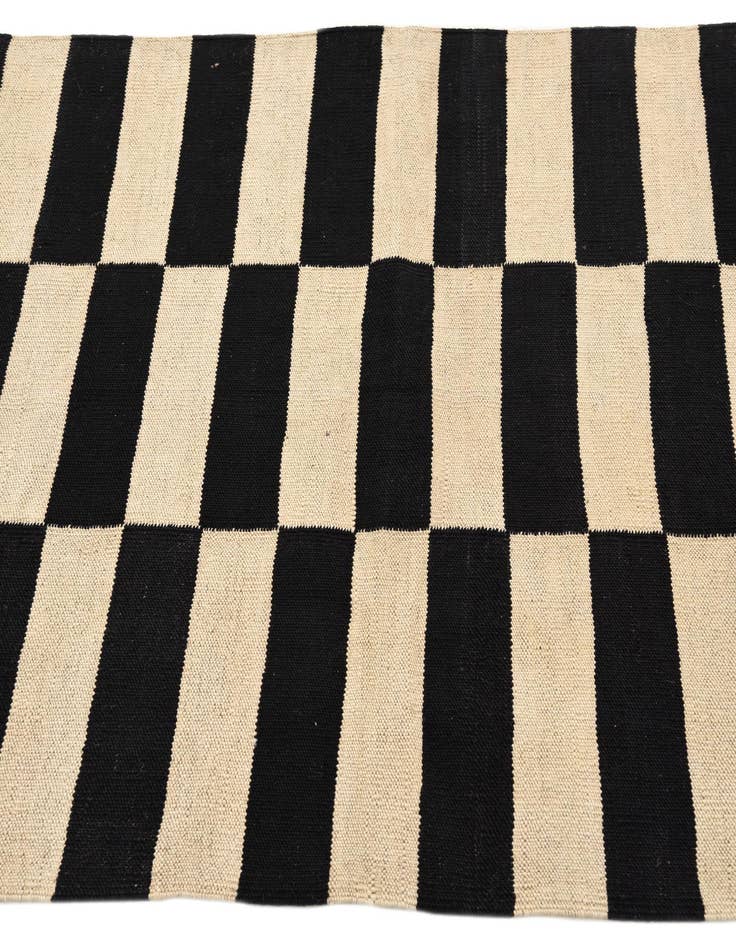 Detail image of 3' 4 x 4' 10  Hand Woven Kilim Modern Wool Rug