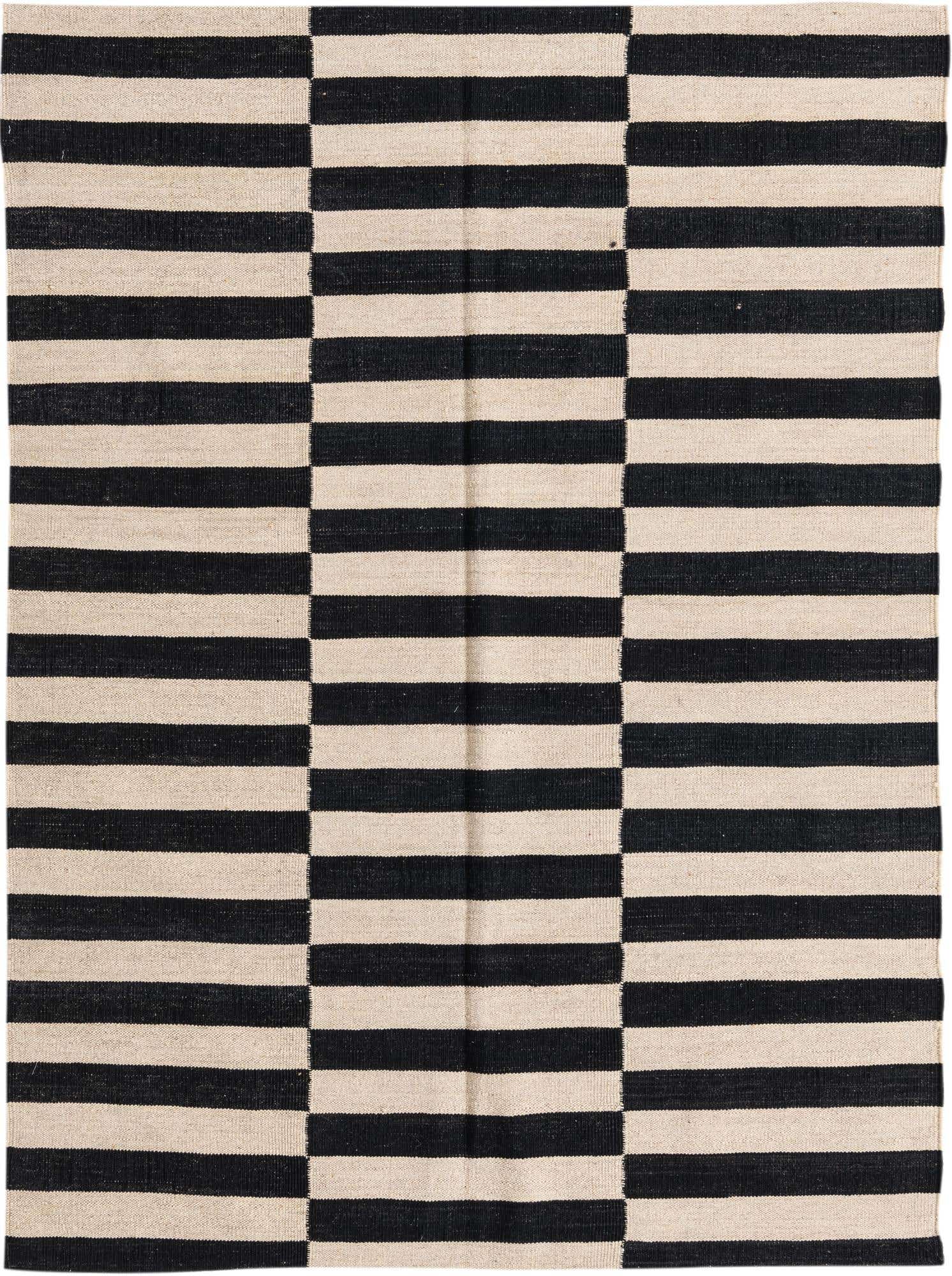 4' 3 x 5' 10 Hand Woven Kilim Modern Wool Rug