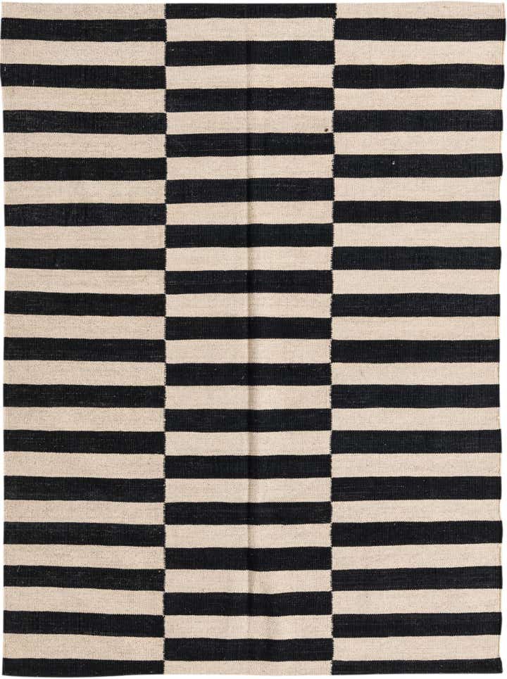 4' 3 x 5' 10 Hand Woven Kilim Modern Wool Rug