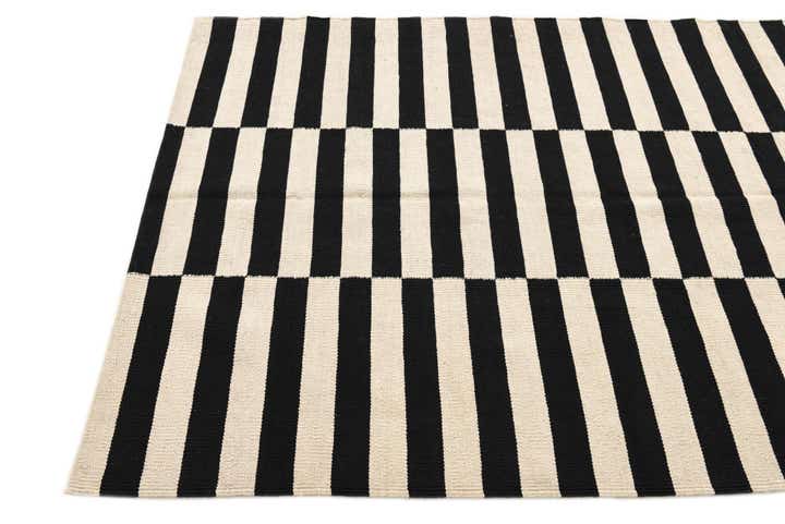 4' 2 x 5' 11 Hand Woven Kilim Modern Wool Rug