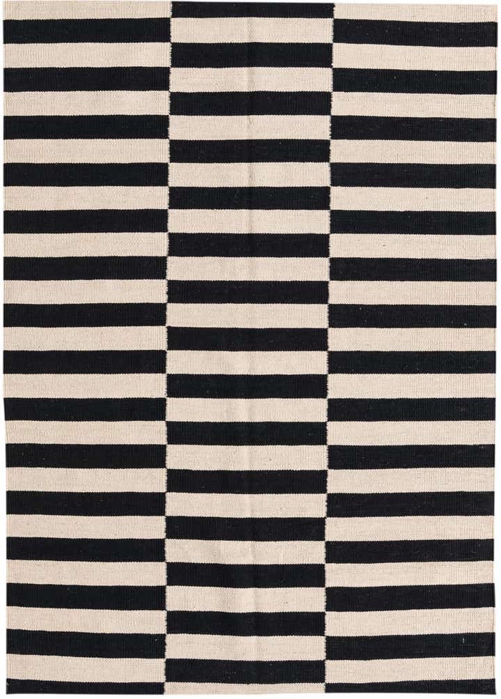 4' 2 x 5' 11 Hand Woven Kilim Modern Wool Rug