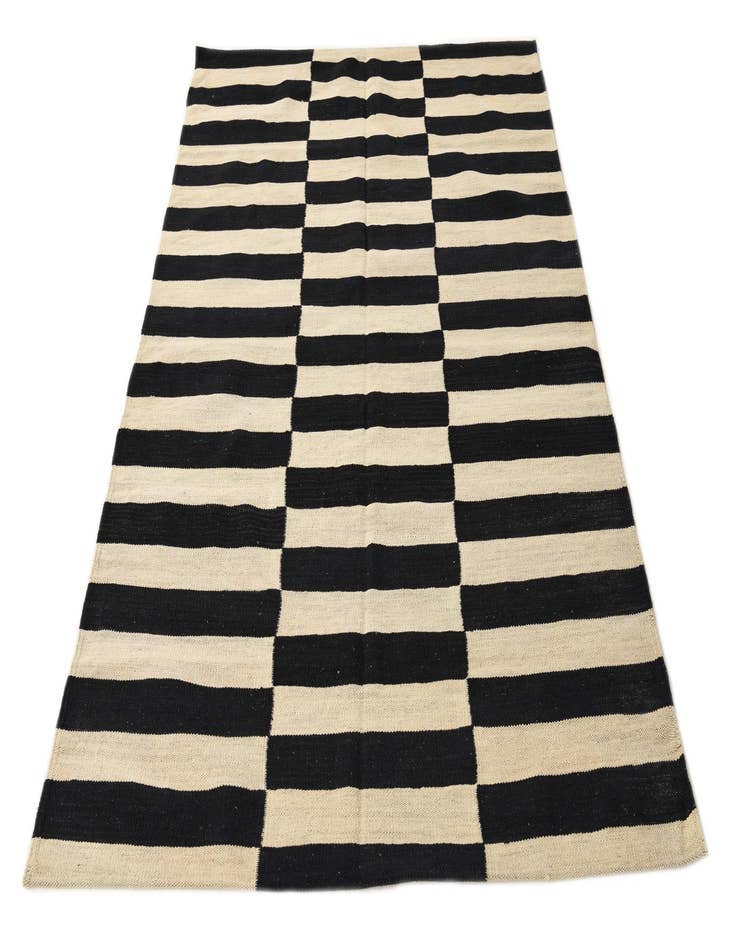 Detail image of 4' 1 x 5' 11  Hand Woven Kilim Modern Wool Rug