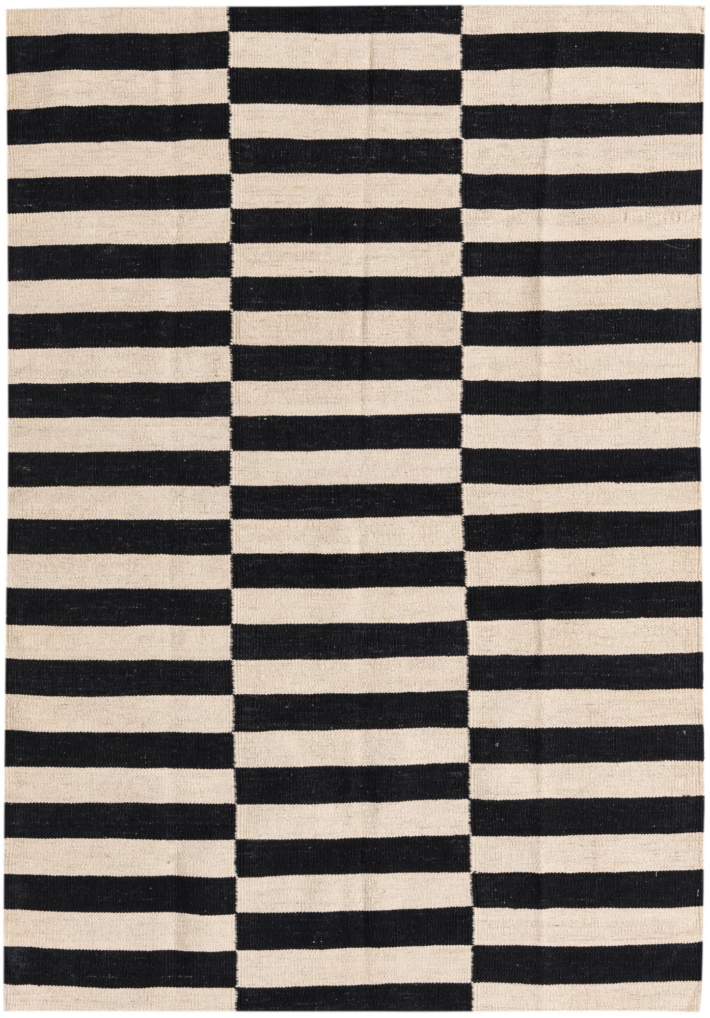 4' x 5' 11 Hand Woven Kilim Modern Wool Rug
