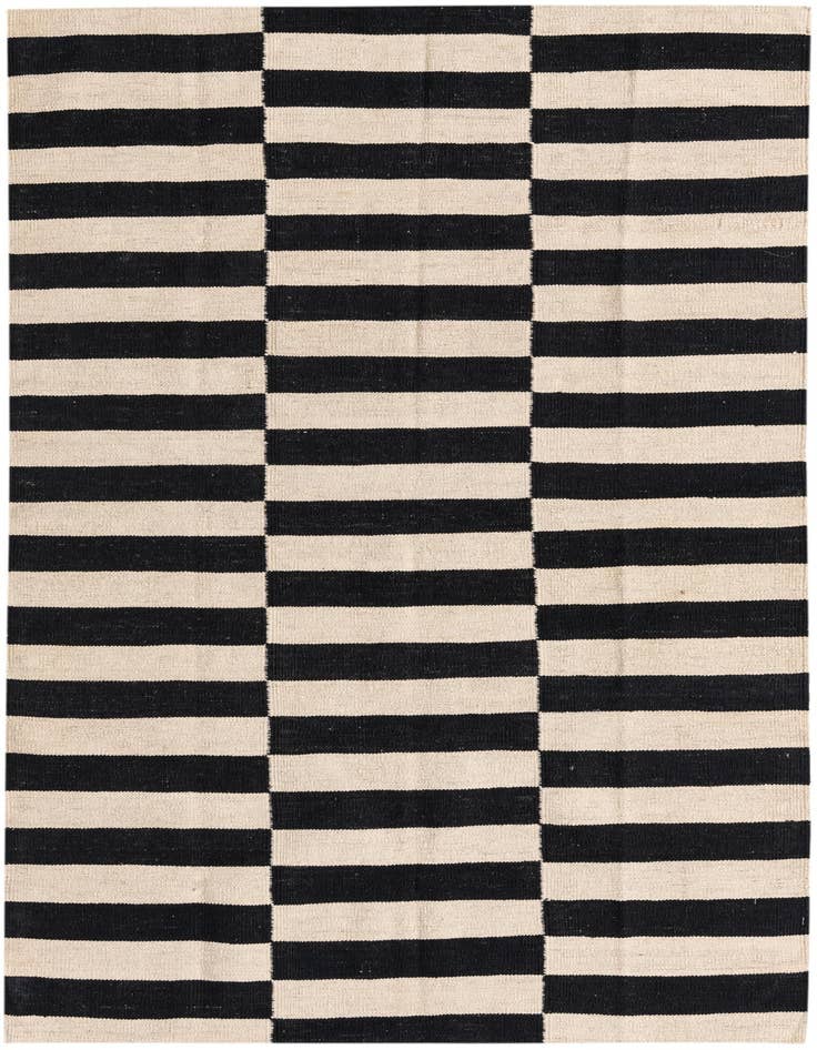 Detail image of 4' x 5' 11 Hand Woven Kilim Modern Wool Rug