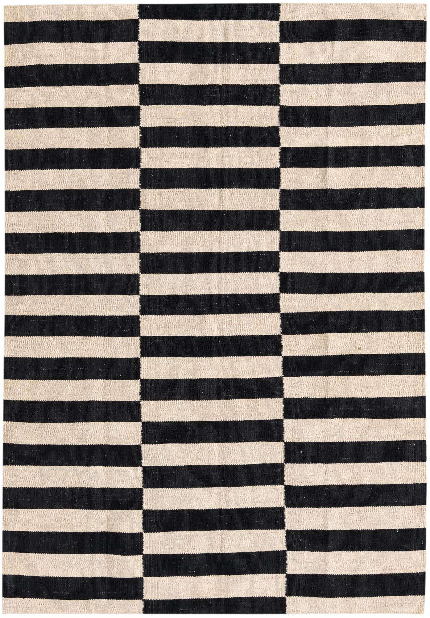 4' x 5' 11 Hand Woven Kilim Modern Wool Rug