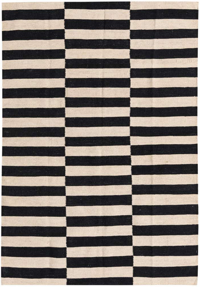 4' x 5' 11 Hand Woven Kilim Modern Wool Rug
