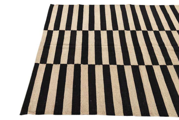 4' 4 x 5' 10 Hand Woven Kilim Modern Wool Rug