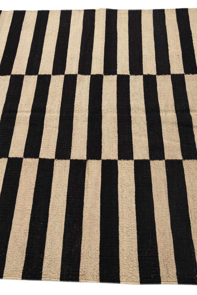 4' 4 x 5' 10 Hand Woven Kilim Modern Wool Rug