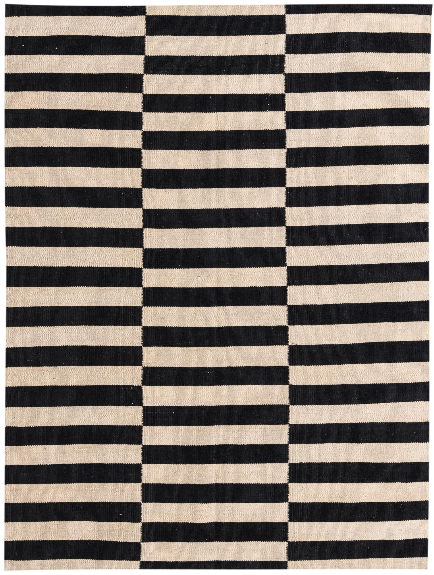 4' 4 x 5' 10 Hand Woven Kilim Modern Wool Rug