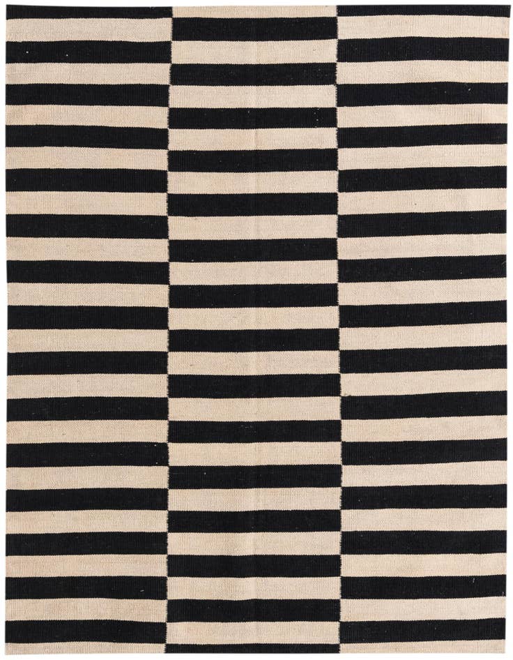 Detail image of 4' 3 x 5' 10 Hand Woven Kilim Modern Wool Rug