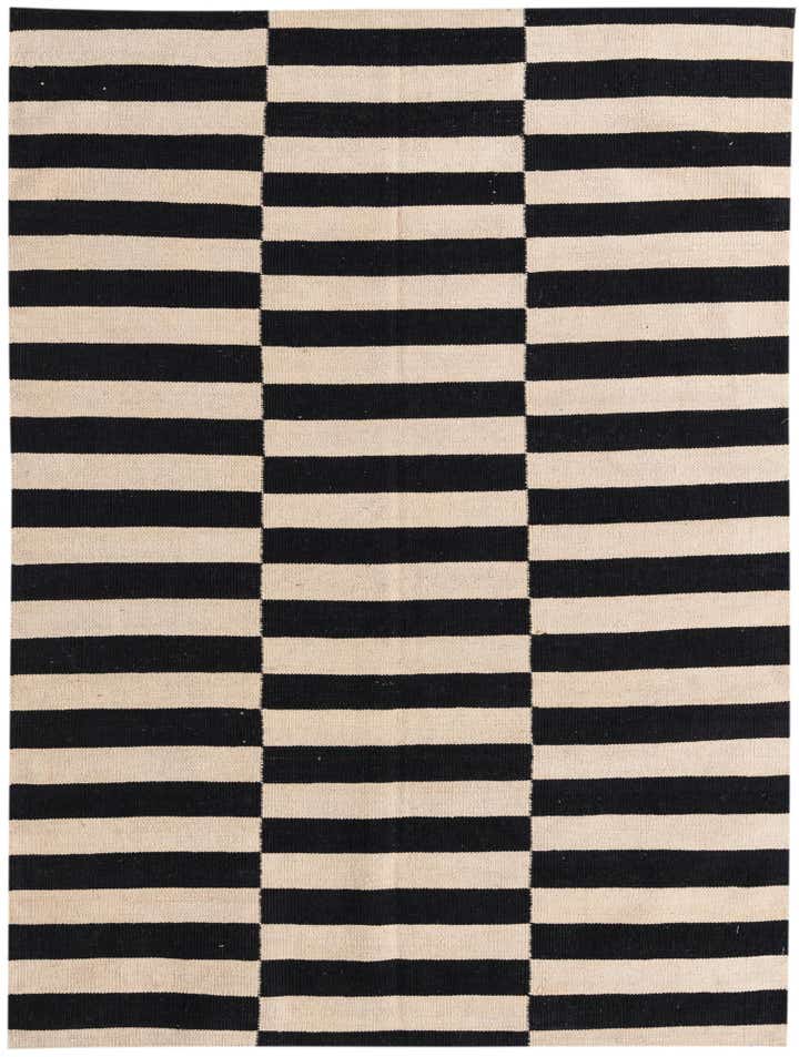 4' 3 x 5' 10 Hand Woven Kilim Modern Wool Rug