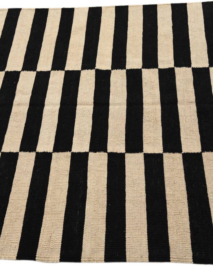 Detail image of 4' 2 x 6'  Hand Woven Kilim Modern Wool Rug