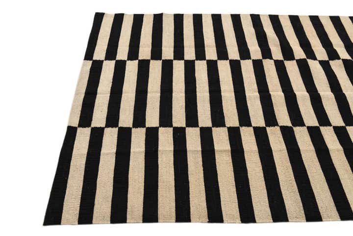 4' 3 x 5' 10 Hand Woven Kilim Modern Wool Rug