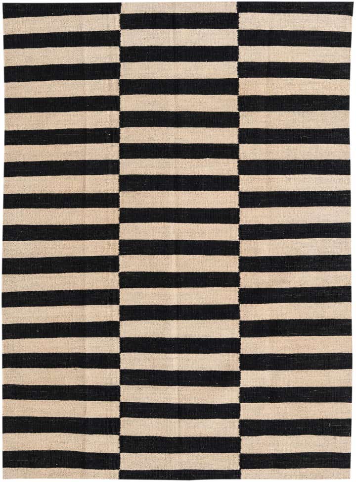 4' 3 x 5' 10 Hand Woven Kilim Modern Wool Rug