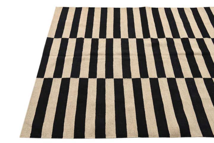 4' 2 x 5' 10 Hand Woven Kilim Modern Wool Rug