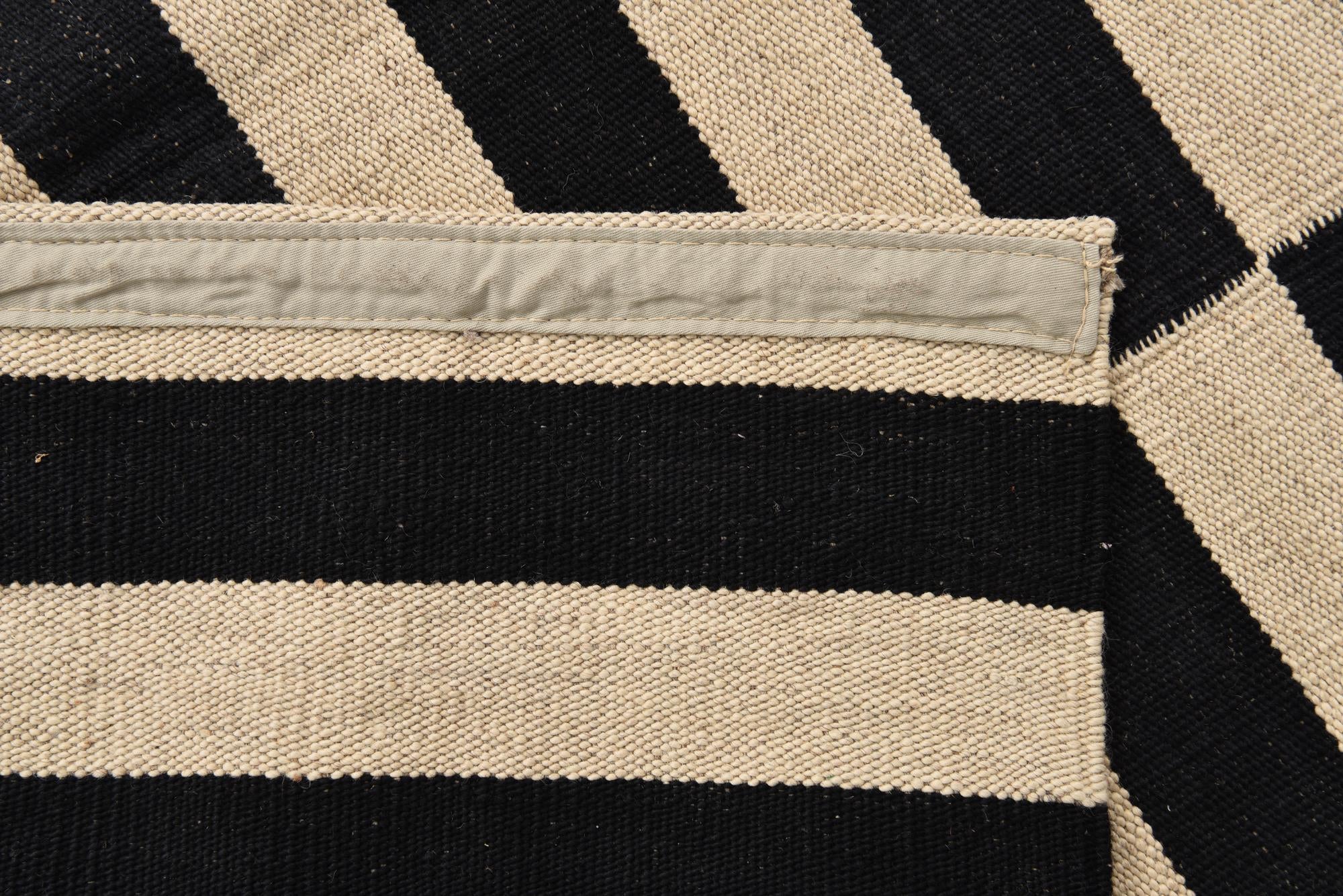 4' 2 x 5' 10 Hand Woven Kilim Modern Wool Rug