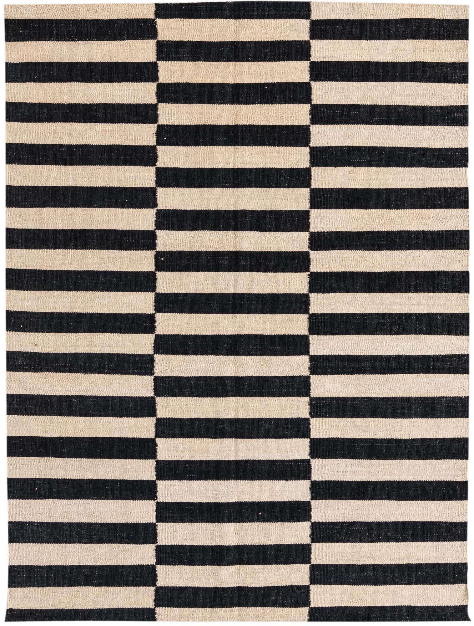 4' 2 x 5' 10 Hand Woven Kilim Modern Wool Rug