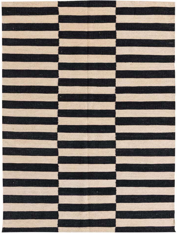 4' 2 x 5' 10 Hand Woven Kilim Modern Wool Rug