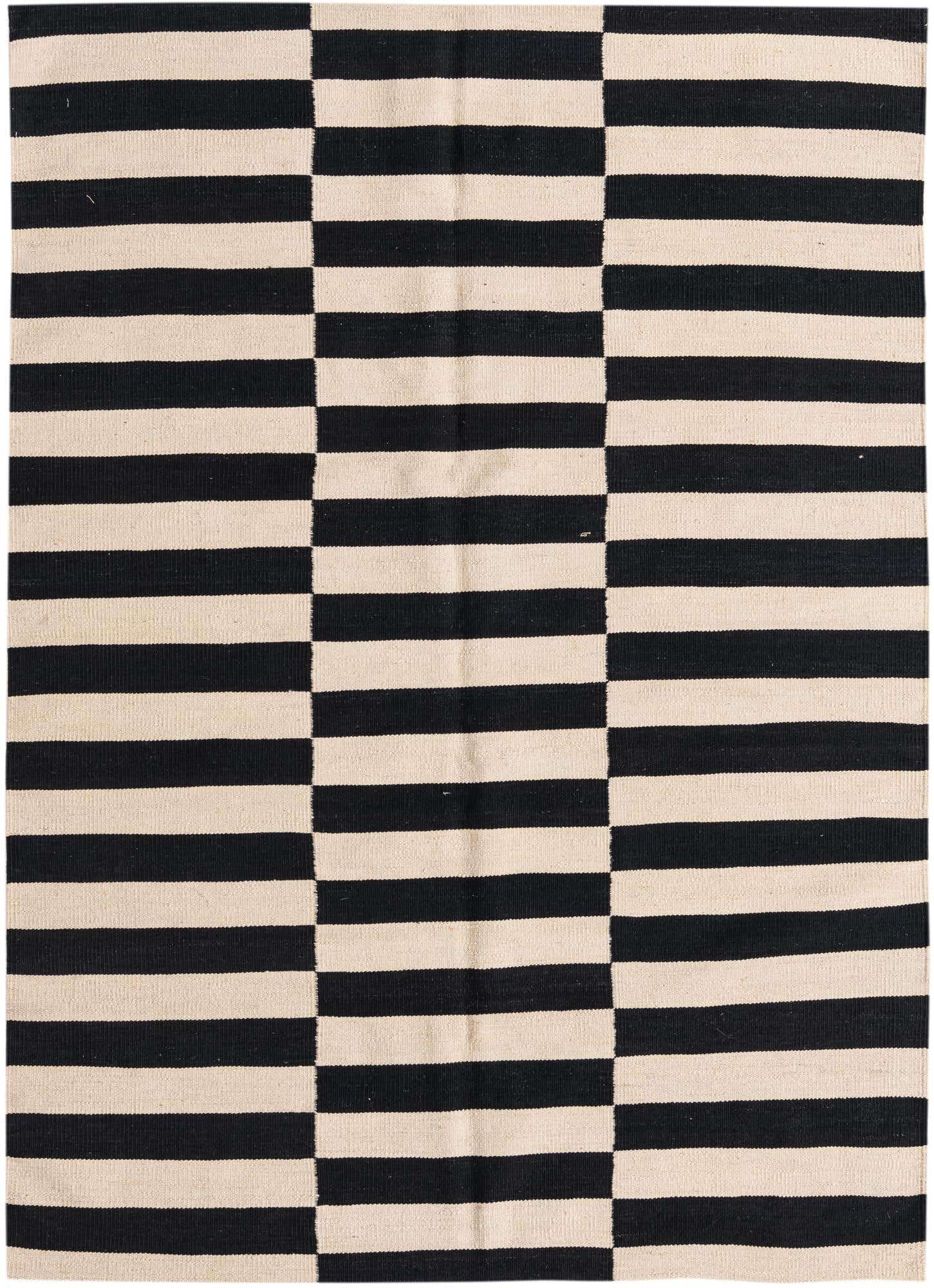 4' 3 x 5' 11 Hand Woven Kilim Modern Wool Rug