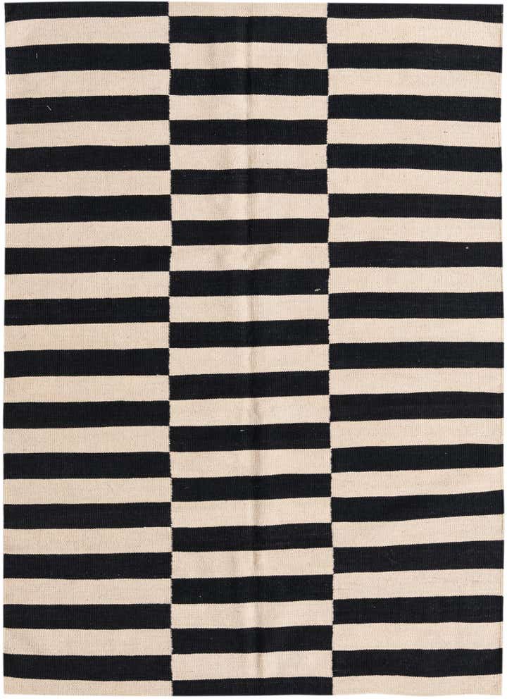 4' 3 x 5' 11 Hand Woven Kilim Modern Wool Rug