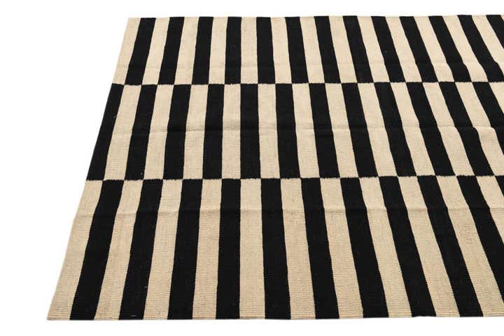 4' 3 x 5' 9 Hand Woven Kilim Modern Wool Rug