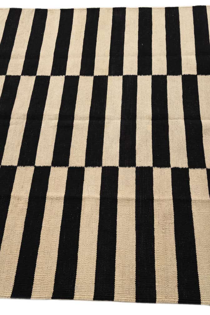 4' 3 x 5' 9 Hand Woven Kilim Modern Wool Rug