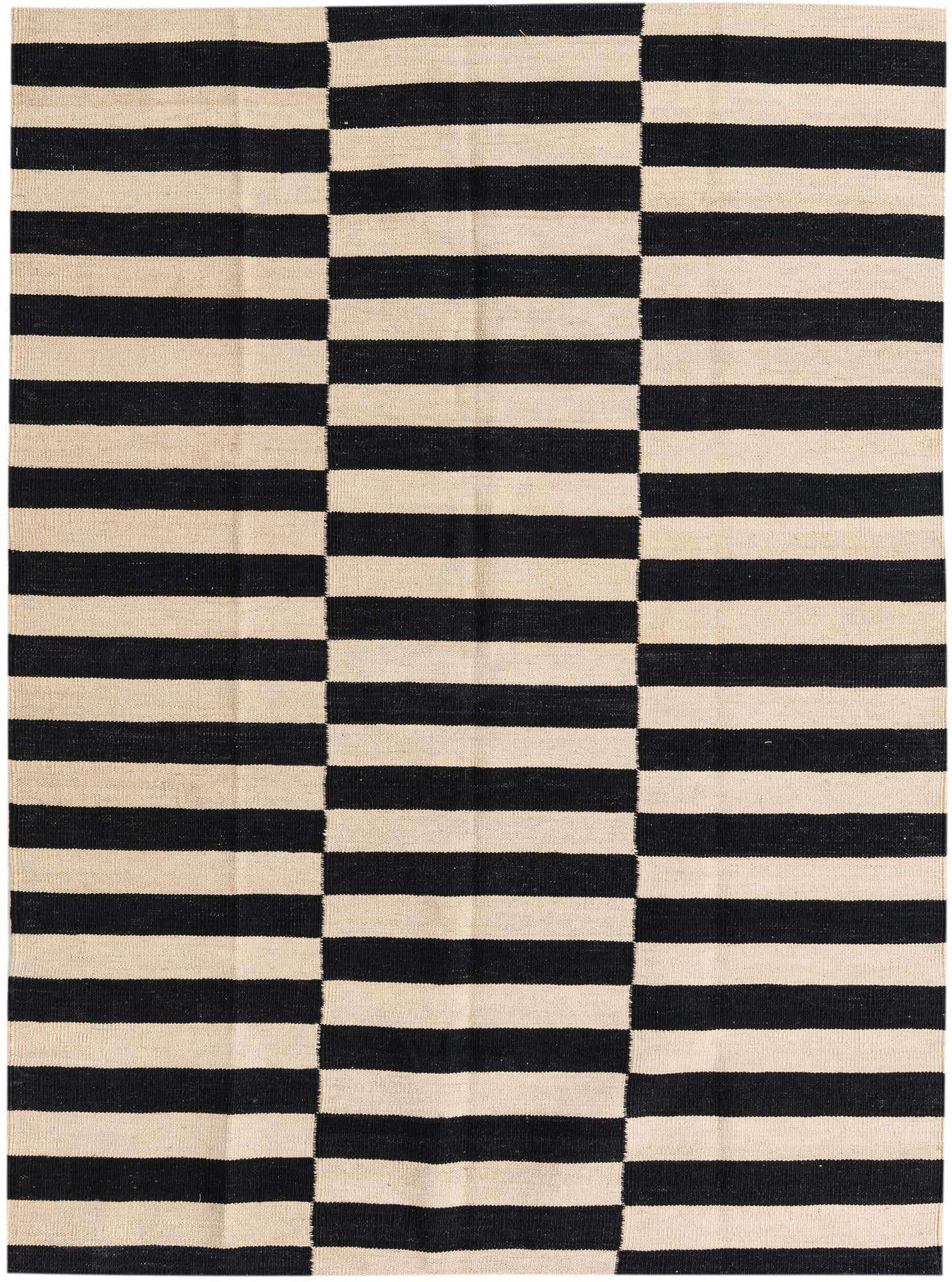 4' 3 x 5' 9 Hand Woven Kilim Modern Wool Rug