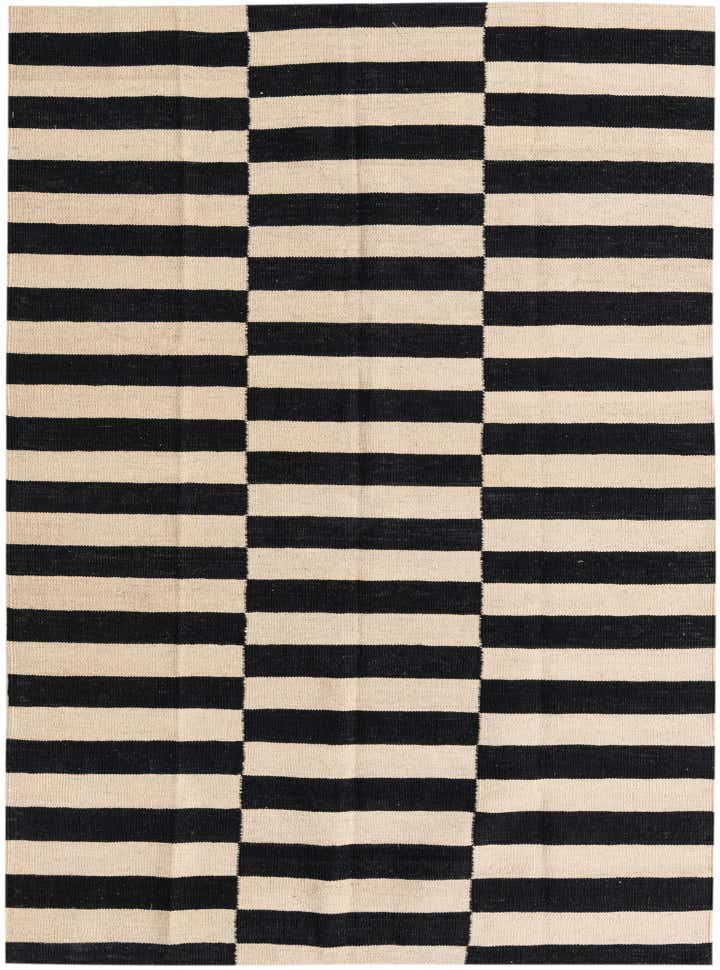 4' 3 x 5' 9 Hand Woven Kilim Modern Wool Rug