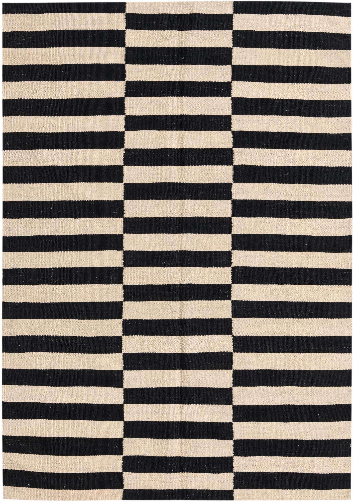 4' 2 x 6' Hand Woven Kilim Modern Wool Rug