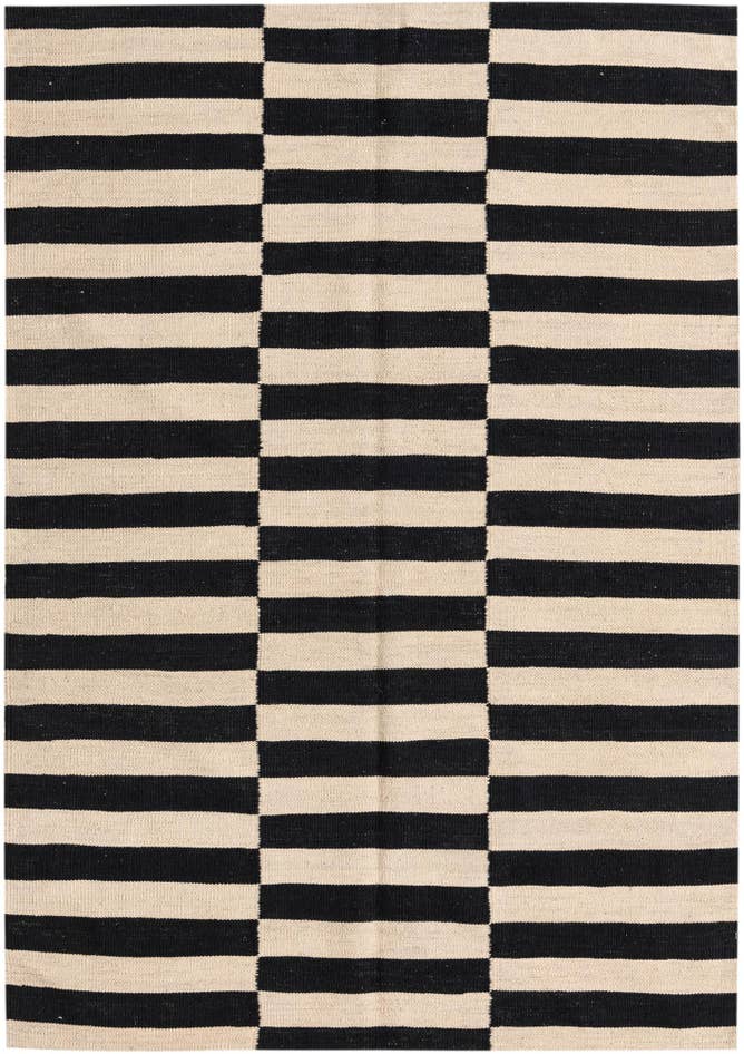 Detail image of 4' 2 x 6' Hand Woven Kilim Modern Wool Rug