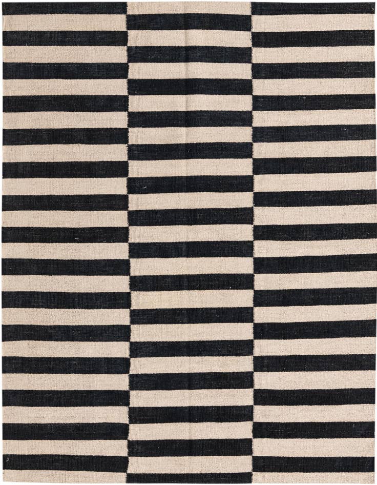 Detail image of 4' 4 x 5' 9 Hand Woven Kilim Modern Wool Rug