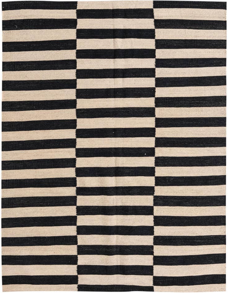 Detail image of 4' 3 x 5' 10 Hand Woven Kilim Modern Wool Rug