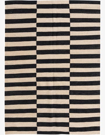 4' 3 x 5' 10 Hand Woven Kilim Modern Wool Rug