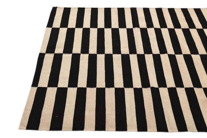 4' 1 x 5' 11 Hand Woven Kilim Modern Wool Rug