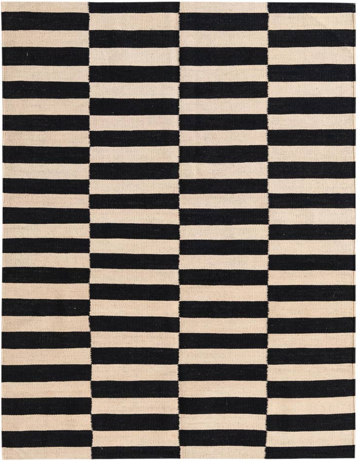 Detail image of 4' 1 x 5' 11 Hand Woven Kilim Modern Wool Rug