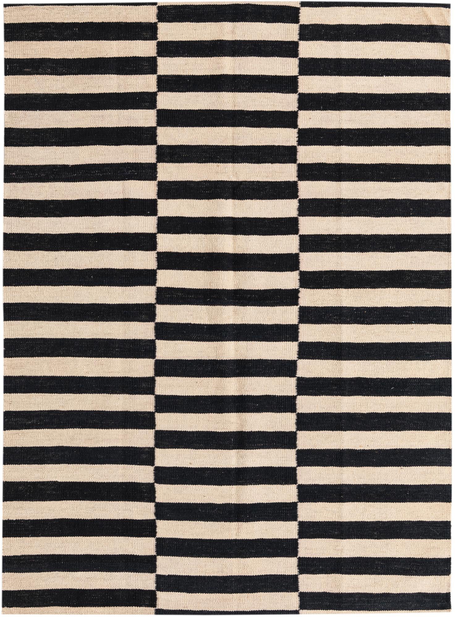 4' 1 x 5' 8 Hand Woven Kilim Modern Wool Rug