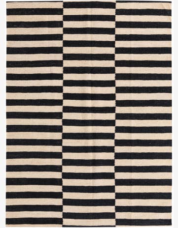 4' 1 x 5' 8 Hand Woven Kilim Modern Wool Rug