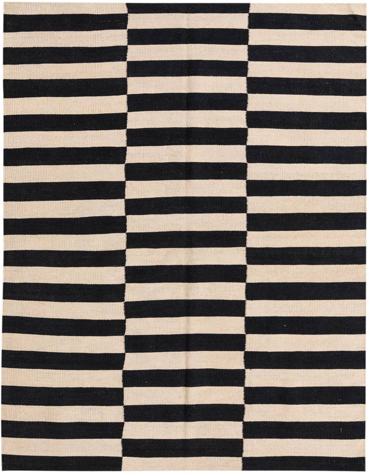 Detail image of 4' 3 x 6' 1 Hand Woven Kilim Modern Wool Rug