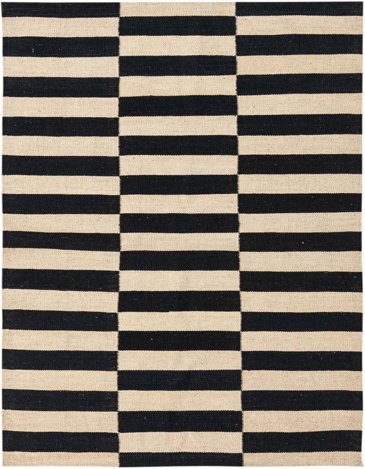 Detail image of 4' 3 x 5' 10 Hand Woven Kilim Modern Wool Rug