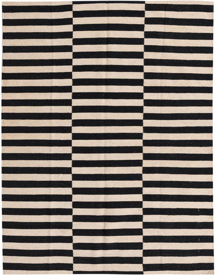Detail image of 4' 1 x 5' 10 Hand Woven Kilim Modern Wool Rug