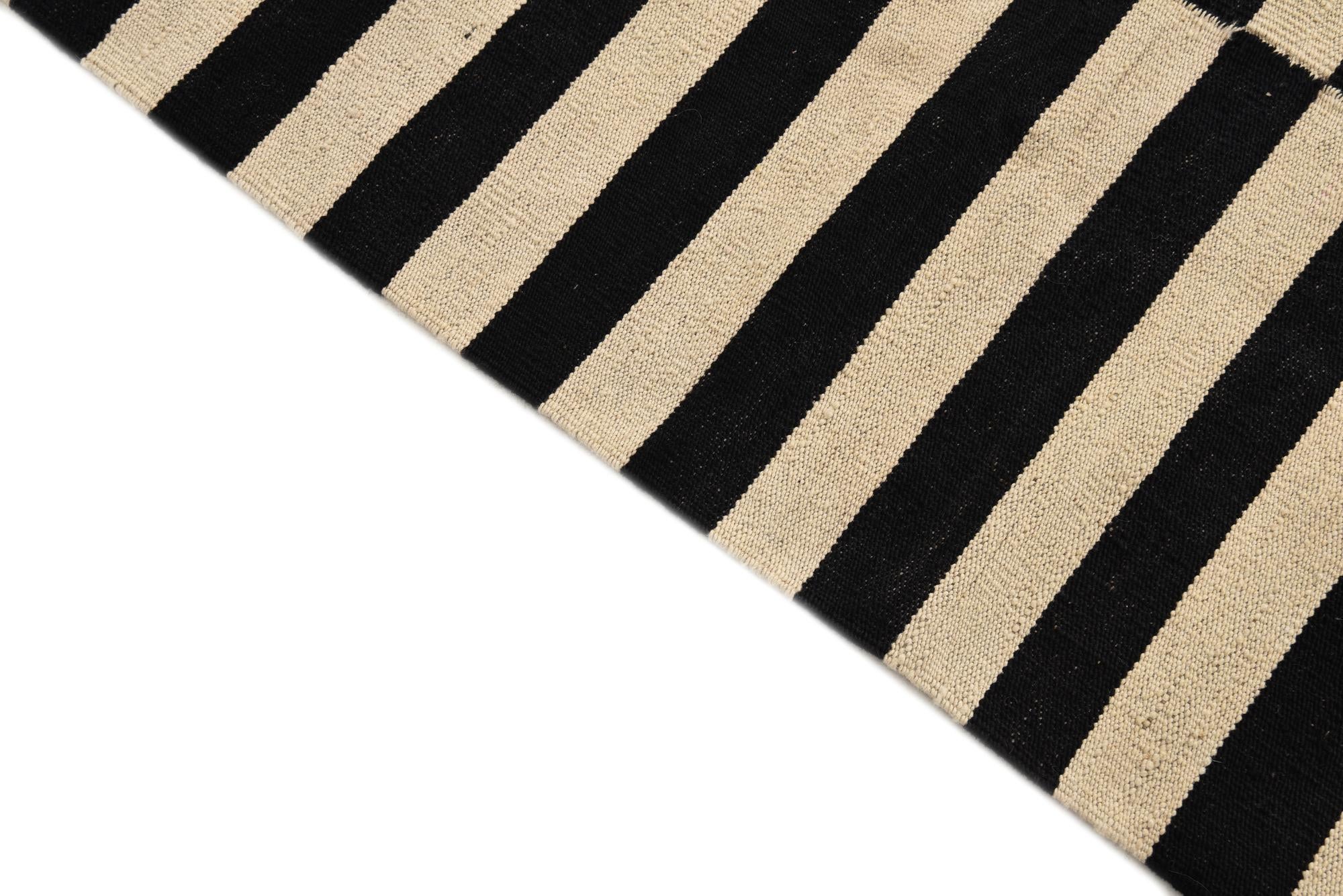 4' 2 x 5' 9 Hand Woven Kilim Modern Wool Rug